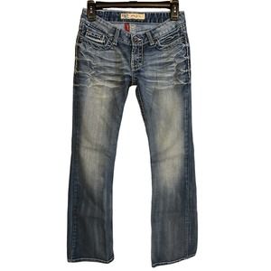 BKE Denim Stella Bootcut Distressed Stretch Low-Rise Jeans Size 26